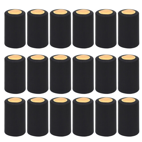 100 Pack PVC Shrink Cap for Wine Bottles Boosting-Black