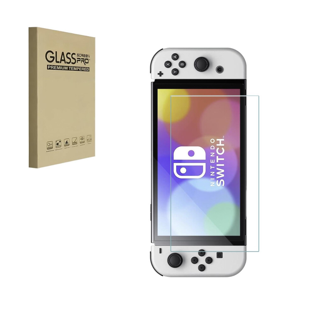 Tempered Glass Screen Protector For Nintendo Switch Oled, 9H Scratch Protection, Case Friendly, Ultraresponsive Touch 9001264053499