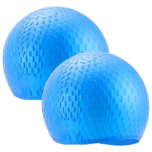 Flexible Silikon-Badekappen für Damen und Herren, 2 Stück, dehnbares, reißfestes Material, Badekappen mit guter Stromlinienform, ideal für kurzes