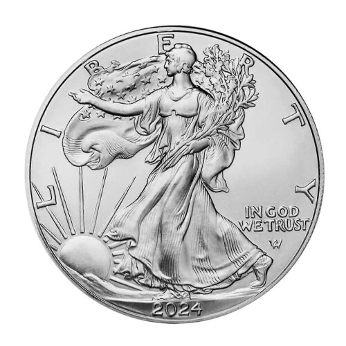 2024 1 Oz American Silver Eagle Münze .999 Fein US 1