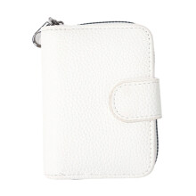 Portefeuille en cuir pour cartes, porte-monnaie,-Blanc