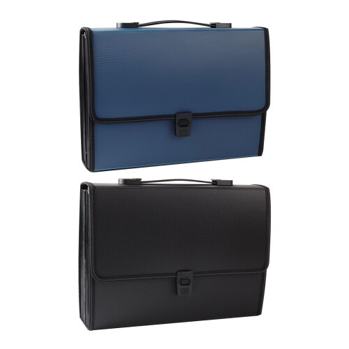 A4 Waterproof Document Hold Case 26 Compartments Expanded-Blue 1