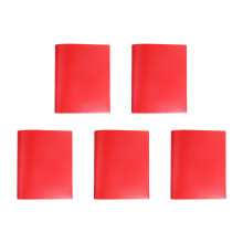5Pcs Letter Size File Organiser with Two Pockets and 3-Red