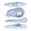Ensemble de bandes blanches de Style clic, outil-Chiot de ligne 1