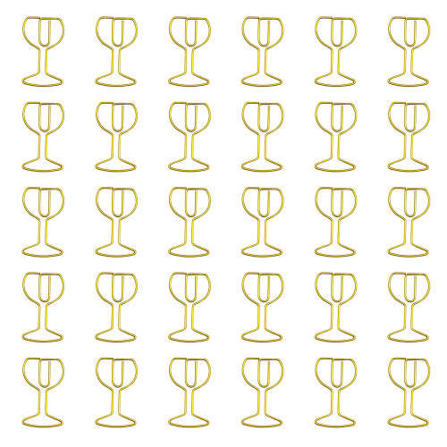 Trombones en forme de tasse à vin, 30 pièces, trombones en-or