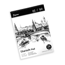 Carnet de croquis d'artiste, 24 Pages,-Carnet de croquis A3