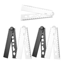 Règles pliables compactes, 5 pièces, matériau incassable pour