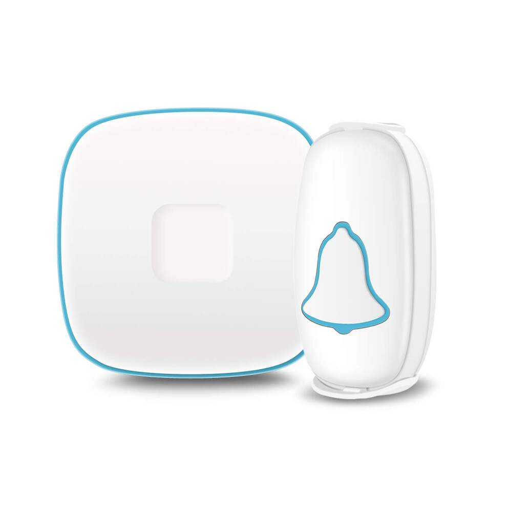 Wireless Doorbell With 1000Ft Range, Ip44 Waterproof, 38 Chimes And Led Flash, White Kit 9426802888423