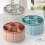 360-Degree Rotating Pencil Cup 6 Compartment Desktop Pen-White 3