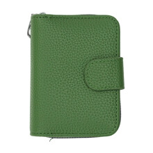 Portefeuille en cuir pour cartes, porte-monnaie,-Vert