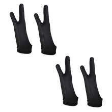 2 Pairs TwoFinger Drawing Tablet Glove for Artists, Sweatproof Comfort and Mistouch Prevention Medium
