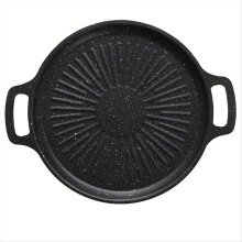 Cast Iron Korean BBQ Grill Pan Non-Stick Versatile Cookware for Indoor Grilling Suitable for Valentine'S, Thanksgiving