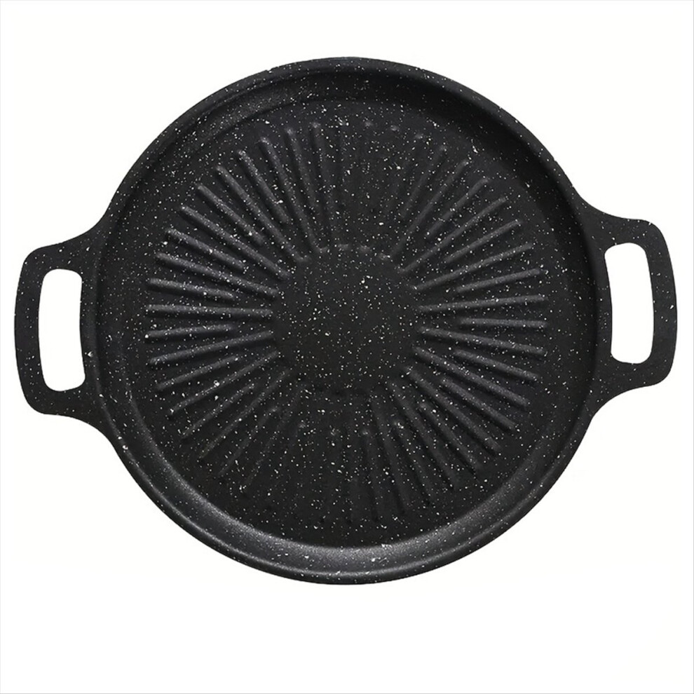 Cast Iron Korean BBQ Grill Pan Non-Stick Versatile Cookware for Indoor Grilling Suitable for Valentine'S, Thanksgiving