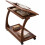 C Shaped Side Table with Wheels, Adjustable Height Bedside and Sofa End Table, Black 60x40x65CM 1