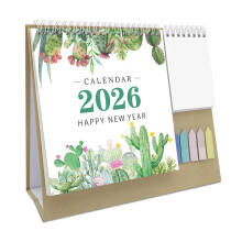 2026 Bureaukalender 12 maanden Referenties van-K01 Cactus
