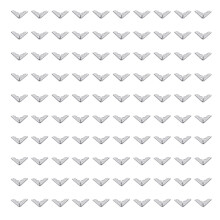 100Pcs Decorative Metal Album Corner Guards-silver 1.5cm