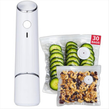 1 Conjunto de Seladora a Vácuo Compacta para Alimentos, Potente Seladora a Vácuo Portátil, Conservadora de Refeições, Seladora de Alimentos