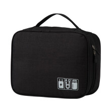 Travel Friendly Wire Bag Leakproof Lining Storage Box-Black
