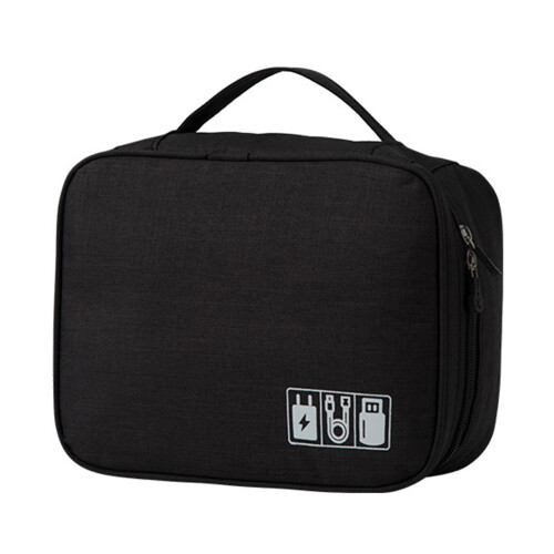 Travel Friendly Wire Bag Leakproof Lining Storage Box-Black