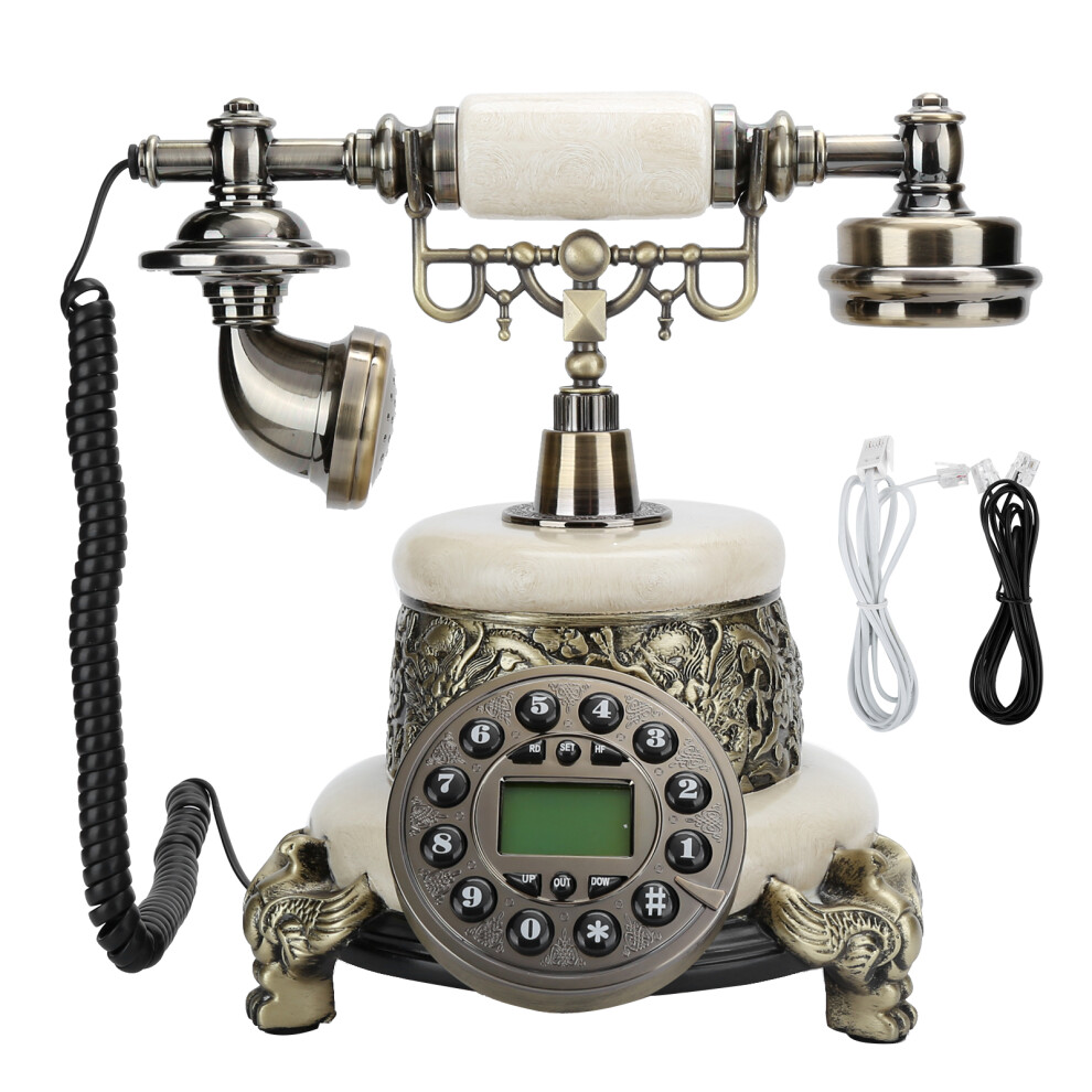 Old Fashioned Landline Phone With Timer Function, Vintage Antique Telephone Featuring Voice Control And Smart Plug Integration, Good Quality, Durable 9420858091127