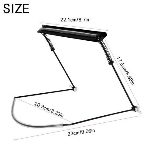 Support d'harmonica FW-5 à 24 trous, construction métallique, support de manche réglable, accessoires professionnels pour harmonica, noir 2