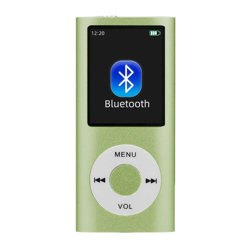 Reprodutor de música MP4 portátil, som de alta qualidade sem perdas com tela LCD de 1,8 polegadas e suporte para memória expansível. Boa