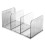 Acrylic Bookends for Shelf 3 Section Book End Magazine-White 1