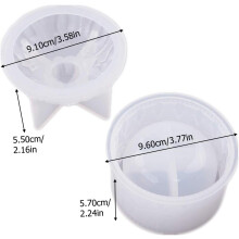 Acrylic Liquid Powder Container, Unique Embossed Design Crystal Dappen Dish, Clear Glass Apothecary Jar for Home Decoration (Luxury Tent Shaped)