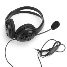 Støjreducerende mikrofon, Holdbar konstruktion, Justerbar hovedbøjle, Plug and Play til virksomheder, onlinekurser, callcentre og gaming, God