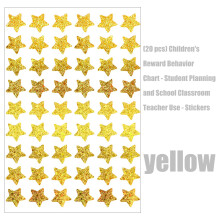 Sparkling Star Sticker For Water Bottle Notebook Journal-Yellow