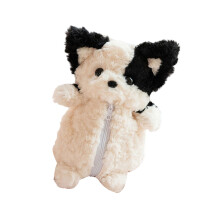 Corgi-Themen-Organizer aus weichem Plüsch als Geschenk-Schwarz