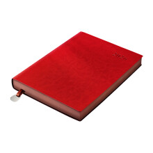 Faux Leather Notebook 2026 Calendar Year Schedule-A4 red