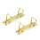 2Pcs Two Hole Metal Binding Rings Square Shape-Small gold 1