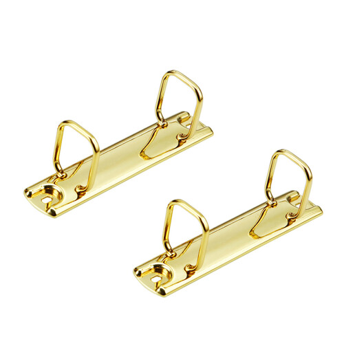 2Pcs Two Hole Metal Binding Rings Square Shape-Small gold
