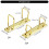 2Pcs Two Hole Metal Binding Rings Square Shape-Small gold 2