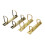2Pcs Two Hole Metal Binding Rings Square Shape-Small gold 3