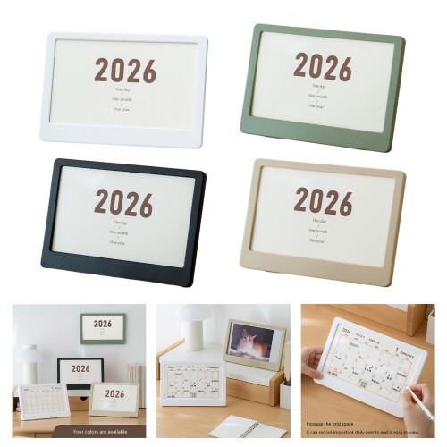 2026 Calendar Display Stand With Photo Frame Compartment-Green 2