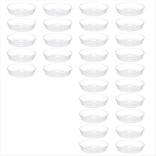 Runde Untersetzer für Gartenpflanzen, wasserdicht, rutschfest, transparent, 15 cm