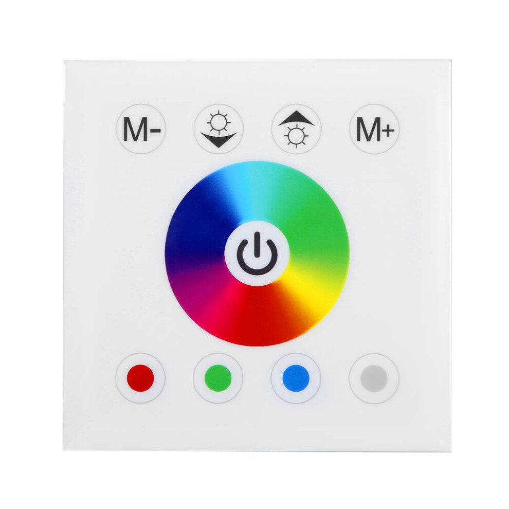 Led Wall Dimmer Switch Rgbw Touch Panel Controller Color Adjustable For Led Strip Light White 9189345642333