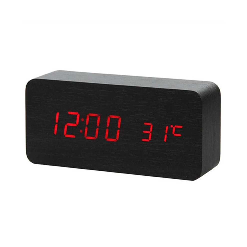 LED Digital Alarm Clock with Mirror Display, Snooze and Temperature for Kids Bedroom Desk