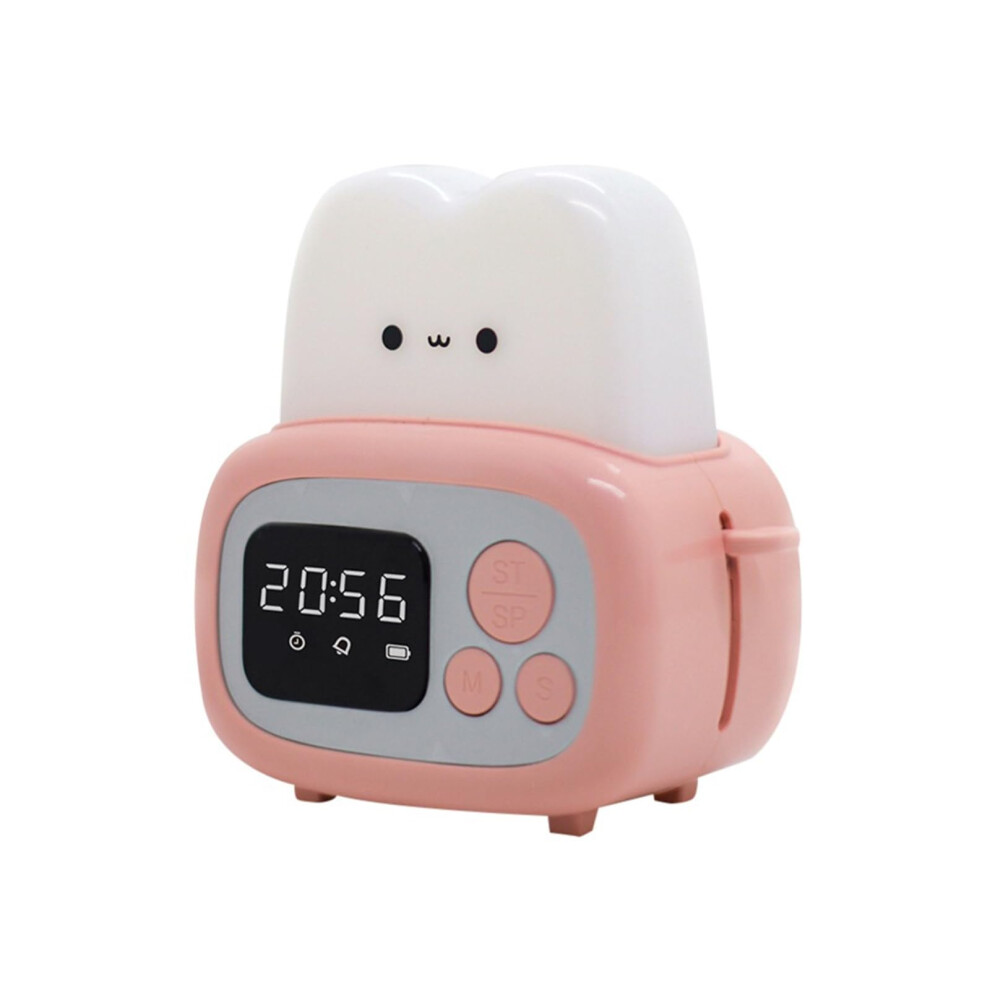 Cute Toaster Alarm Clock With Usb Rechargeable Night And Touch Dimming Timer For Kids Light
