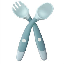 Toddler Tableware Baby Spoon and Fork Set Children'S Eating Training Tableware Children'S Baby Toddler Feeding Set B