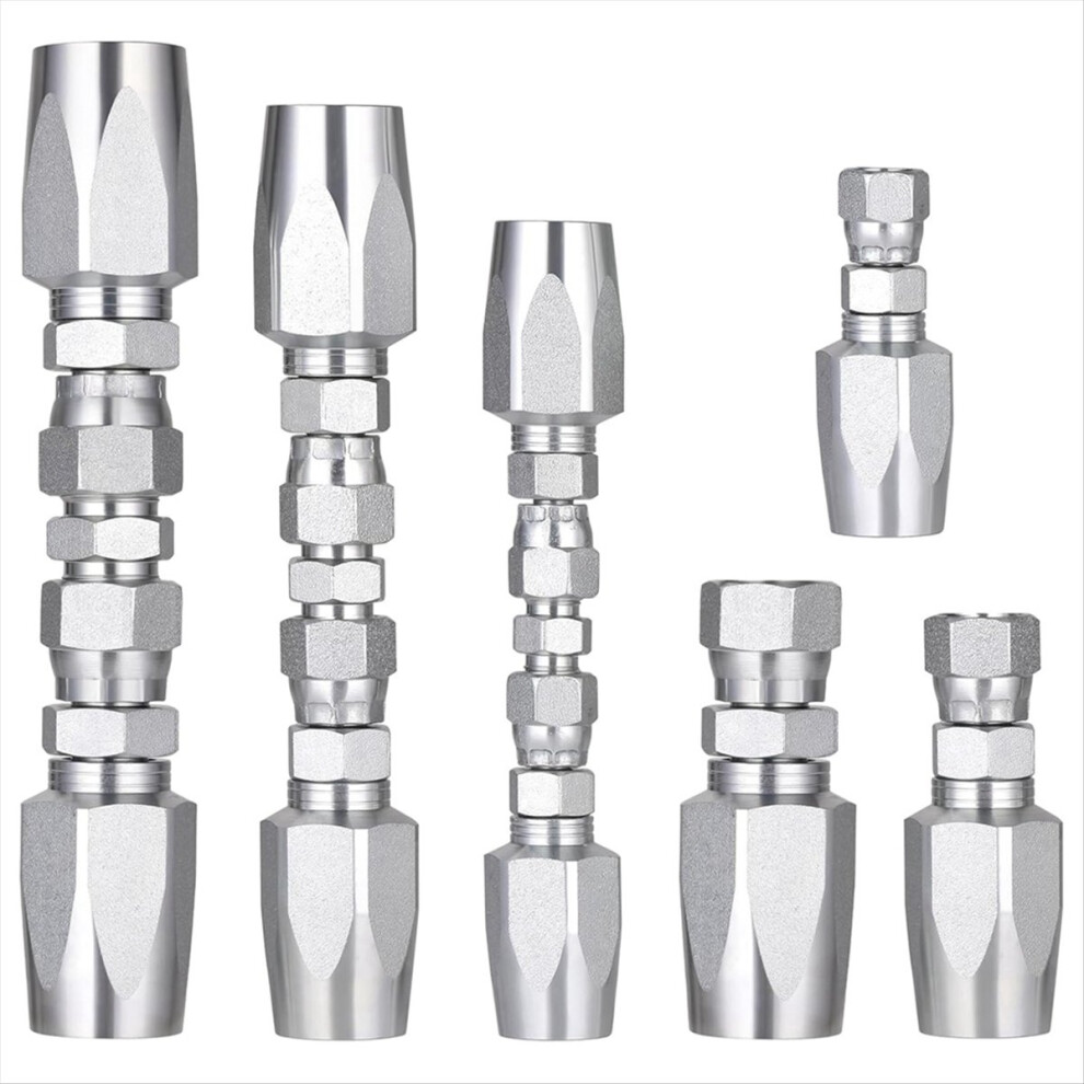 3Pcs Hydraulic Hose Field Repair Kit,1/4In,3/8In,1/2In And Small Repair Parts,Reusable Hydraulic Repair Fittings 4852840297722
