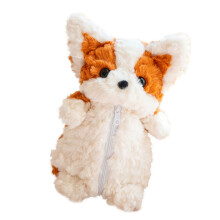 Corgi thema organisator zacht pluche voor cadeau-Oranje kleur