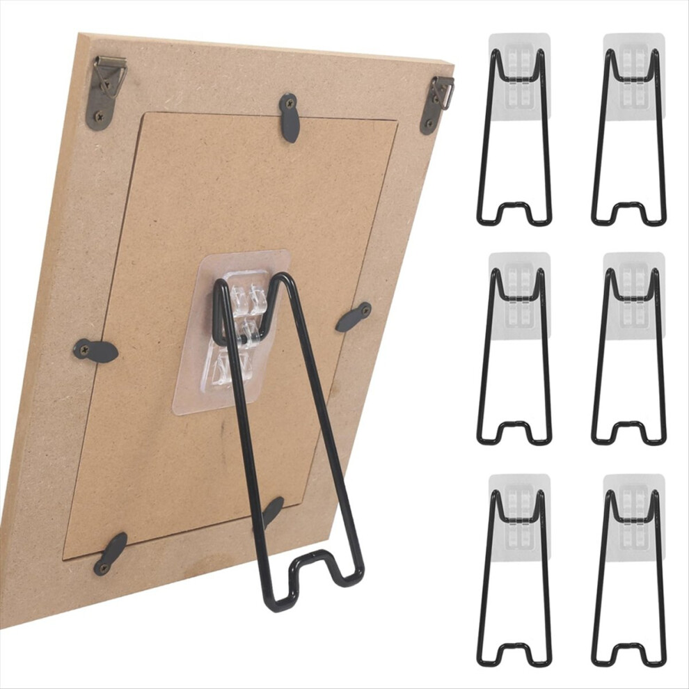6 Pcs Picture Frame Bracket, Picture Frame Easel Bracket, With Self-Adhesive For 5.9 To 10.2 Inch Picture Frame Easel 4852240121269
