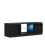 TV Unit 120cm Aura - Black with Gloss Doors and LED Lights 5