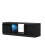 TV Unit 120cm Aura - Black with Gloss Doors and LED Lights 7