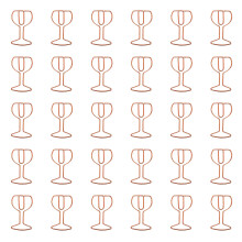 Trombone en forme de verre à vin, 30 pièces, petite-Or Rose