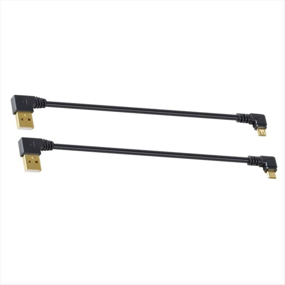 Plated 1M Short 90 Degree Usb 2.0 To Micro-Usb Male Cable Plated Right Angle Data Sync And Charge Extender Lead Gold 4852240119402