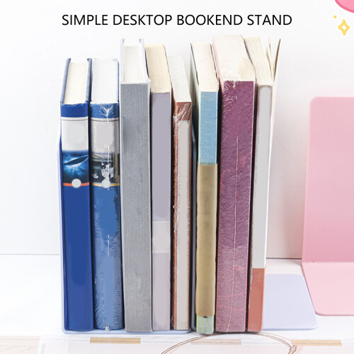 4 Pcs Acrylic Bookends Book Stoppers Book Holders-White 2